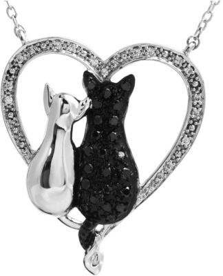 Tender Voices&reg; Cats Heart Necklace