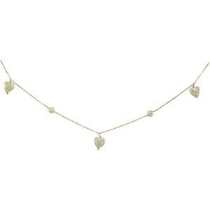 Youth White Mother of Pearl Heart 15