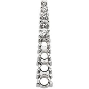 Round Nine Stone Graduated Strip Setting