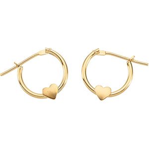 Youth Heart Hoop Click Earrings