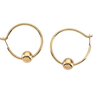 Youth Hoop with Bead Earrings