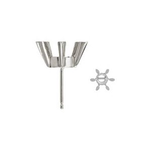 Round Earring with 6 Marquise Prongs