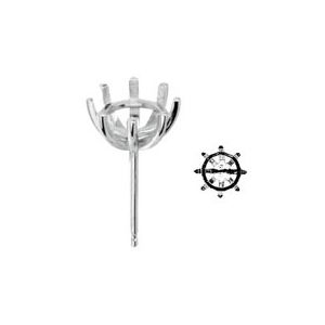 8-Prong Wire Basket Earring with .030