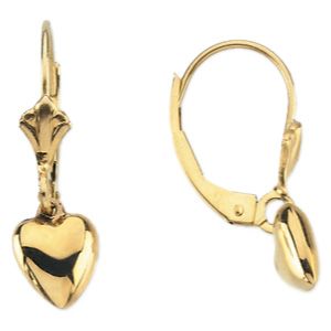 Youth Heart Leverback Earrings