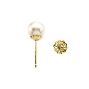 Earring with Fluted Pad and Peg