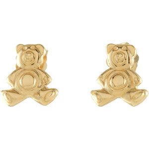 Youth Teddy Bear Earrings