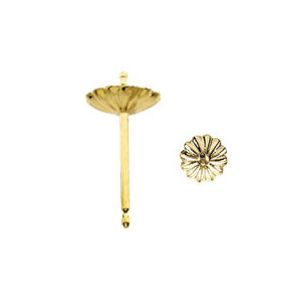 Earring with Fluted Pad and Peg