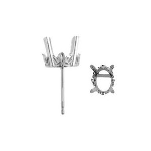 Oval Scroll Setting&reg; Earring with .030