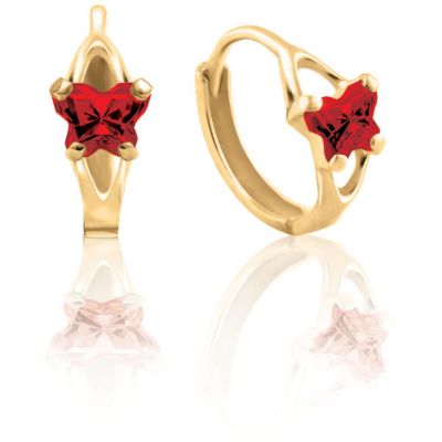 Bfly&reg; CZ Birthstone Hinged Earrings