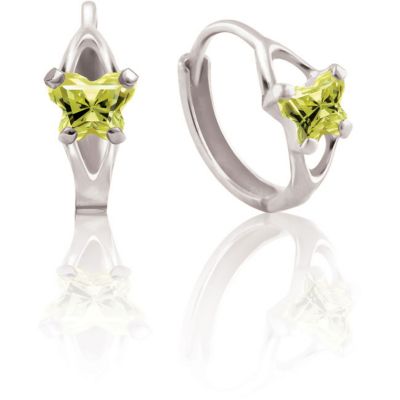 Bfly&reg; CZ Birthstone Hinged Earrings