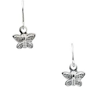 Youth Butterfly Shepherd Hook Earrings