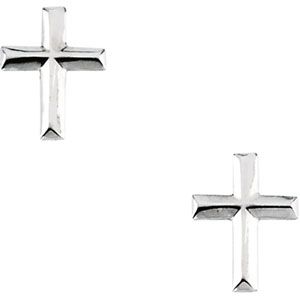 Youth Polished Cross Earrings