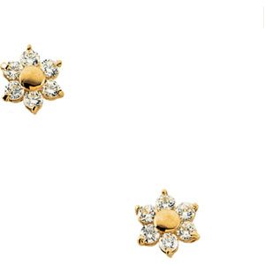 Youth CZ Cluster Earrings