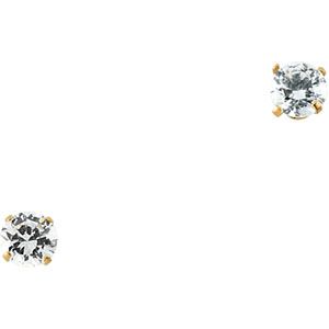 Youth Round CZ Earrings