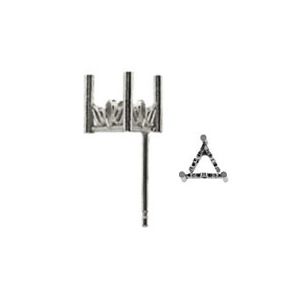 Triangle Scroll Setting&reg; Earring with .036