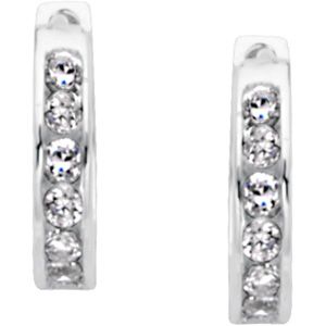 Youth CZ Hoop Earrings