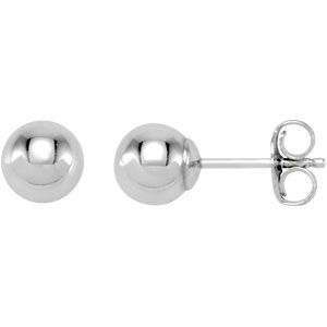 6.0mm Ball Stud Earrings with Friction Backs