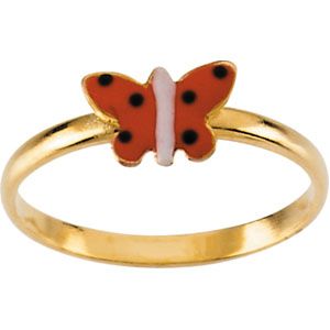 Youth Butterfly Enamel Ring