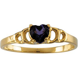 Youth Amethyst Heart Ring