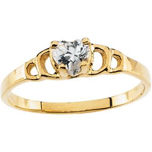 Youth Heart CZ Ring