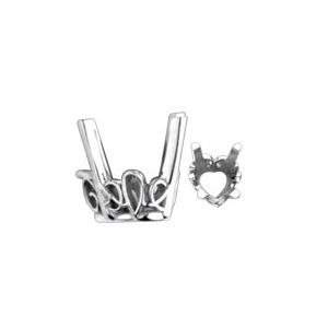 Heart 4-Prong Scroll Setting®
