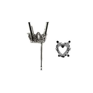 Heart Scroll Setting&reg; Stud Earring Mounting