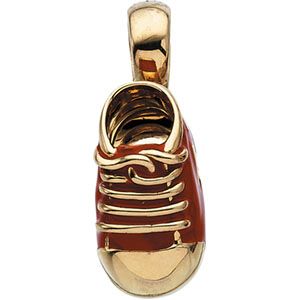 Red Baby Shoe Pendant