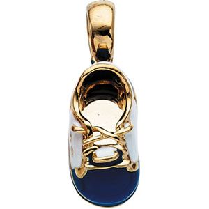 Navy Blue Baby Shoe Pendant