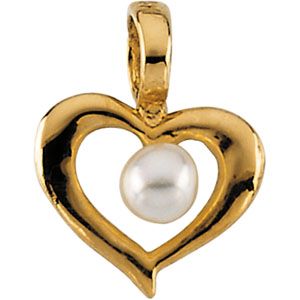 Youth Heart with Pearl Pendant