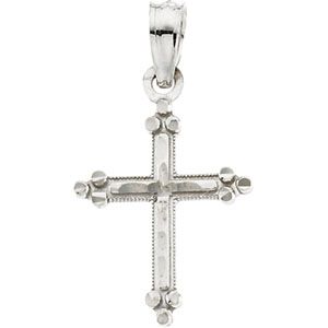 Youth Diamond Cut Cross Pendant