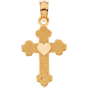 Youth Cross with Heart Pendant