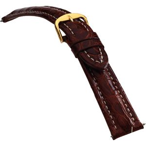 20mm Men's Regular Sport Genuine Crocodile Tan Watch Strap