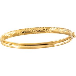 Youth Etched Flex Bangle 6.5