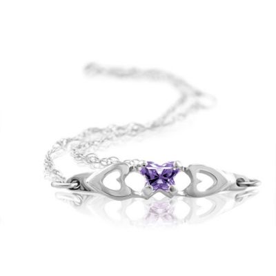 BFLY CZ BIRTHSTONE BRACELET