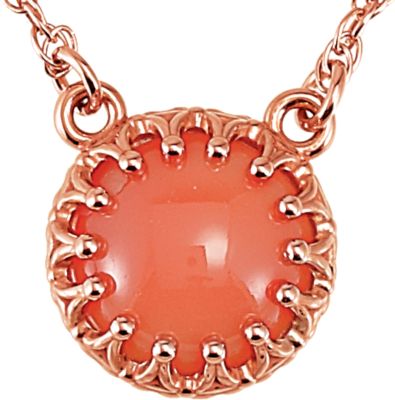 Crown Design Round Cabochon Chain Center