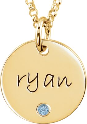Posh Mommy&reg; Engravable Medium Disc Pendant Mounting