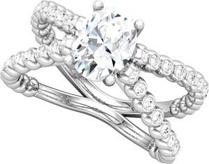 Semi-Mount Engagement Ring or Matching Band