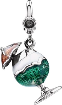 Enamel Cocktail with Umbrella Charm