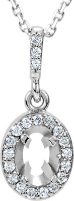 Halo Pendant for Oval Center