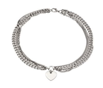 Stainless Steel Multiple Chain with Heart 18