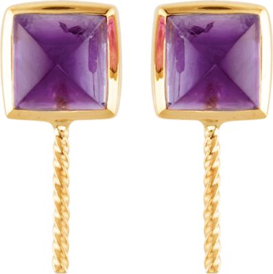 South Sea Cultured Pearl and Amethyst Earrings