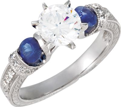Semi-Mount Engagement Ring Base or Matching Band