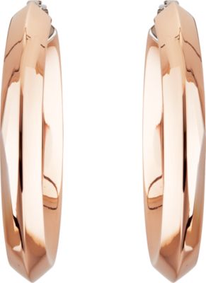 Amalfi&trade; Stainless Steel Knife Edge Hoop Earrings