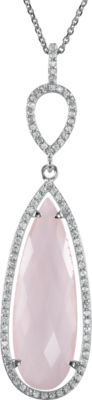 Halo-Styled Pear-Shaped Pendant or Necklace