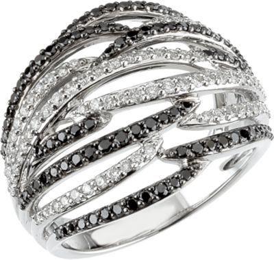 1 ct tw Black & White Diamond Ring