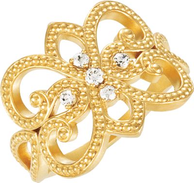 Granulated Design Ring