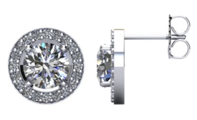 Halo-Style Stud Earrings