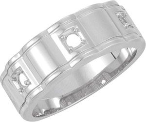 Men's 3 Stone Ring Mounting