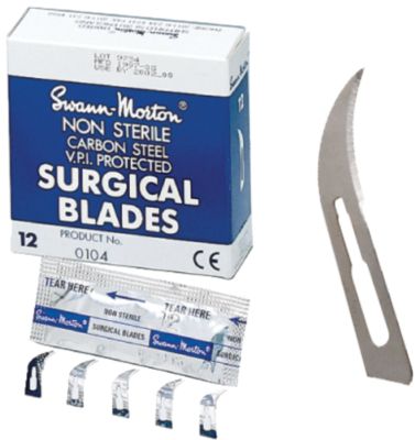Swann-Morton&reg; Mold Cutting Blades #12 Curved (Box of 100)