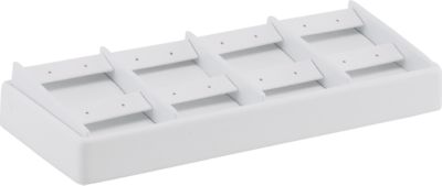 8 Pair Flap Earring Stackable Tray, White with White Pads